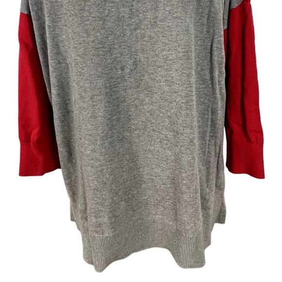 Gap women's red and gray colorblock sweater size XL long sleeve - Picture 4 of 6